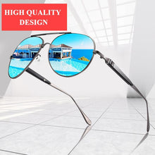 Load image into Gallery viewer, Business NEW 2021 High Quality Luxury Modern Fashion Sunglasses Design For Fishing Driving Sunglasses Sport Brand New Men Glasses With UV400 Polarized and Polarized Square Aviation Style Metal Frame