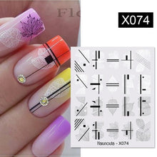 Load image into Gallery viewer, Abstract Lady Face Water Decals Fruit Flower Summer Leopard Alphabet Leaves Nail Stickers Water Black Leaf Sliders Marble Nail Art Stickers Water Transfer Nail Decals Full Wraps Gradient Acrylic Nail Kits for Women Manicure Decoration