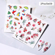 Load image into Gallery viewer, Abstract Lady Face Water Decals Fruit Flower Summer Leopard Alphabet Leaves Nail Stickers Water Black Leaf Sliders Marble Nail Art Stickers Water Transfer Nail Decals Full Wraps Gradient Acrylic Nail Kits for Women Manicure Decoration
