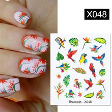 Load image into Gallery viewer, Abstract Lady Face Water Decals Fruit Flower Summer Leopard Alphabet Leaves Nail Stickers Water Black Leaf Sliders Marble Nail Art Stickers Water Transfer Nail Decals Full Wraps Gradient Acrylic Nail Kits for Women Manicure Decoration