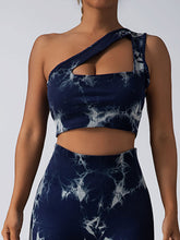 Load image into Gallery viewer, Seamless One-Shoulder Bra & Scrunch Leggings Set - High Waisted Yoga Pants
