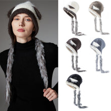 Load image into Gallery viewer, Cat Ears Mink Wool Ear-Protection Knitted Hat — Cozy Animal Ear Beanie