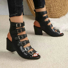 Load image into Gallery viewer, Buckle Heel Block : Heels Sandals