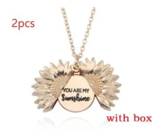 Load image into Gallery viewer, Sunflower Double Lettering Necklace