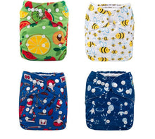 Load image into Gallery viewer, Baby One Size Fits All Reusable Baby Cloth Diaper with Microfiber Insert Diaper For Baby Boys and Baby Girls In Modern New Printed Design
