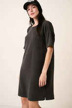 Load image into Gallery viewer, Urban Rib Knit Short Sleeve Tee Dress For Women – Casual, Comfortable, Versatile & Chic For Everyday Outfits