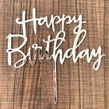 Load image into Gallery viewer, Acrylic One Cake Topper Top Cake One Cake Topper Birthday Cake Topper Double Sided For Anniversaries And Parties Birthday Party Cupcake Toppers Flags Wedding Baby Shower Supplies Lovely Baking Dessert Decorations