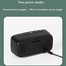 Load image into Gallery viewer, Acrylic/Mirror Alarm Clock LED Digital Clock Voice Control Snooze Time Temperature Display Night Mode Digital Alarm Clock, LED Bedside Clock with 6-Level Brightness Dual Alarm Adjustable Volume with 3 Alarm Sound Alarm Clock for Bedroom Office