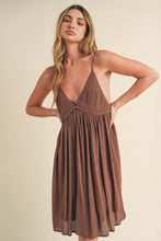 Load image into Gallery viewer, New Summer Ruched Plunge Mini Cami Dress For Women – Sexy, Comfortable, Flattering & Perfect for Special Occasions