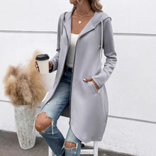 Load image into Gallery viewer, Street Zip Hooded Velvet-Lined Sweatshirt Women | Cozy Streetwear