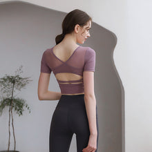 Load image into Gallery viewer, Tight Fit Yoga Top With Chest Pad Beauty Back Breathable