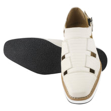 Load image into Gallery viewer, Adam Mens Fisherman Lizard Print Genuine Leather Buckle Closure Sandals
