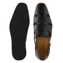 Load image into Gallery viewer, Adam Mens Fisherman Lizard Print Genuine Leather Buckle Closure Sandals