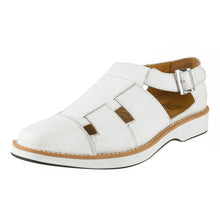 Load image into Gallery viewer, Adam Mens Fisherman Lizard Print Genuine Leather Buckle Closure Sandals