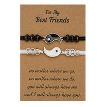 Load image into Gallery viewer, Adjustable Couple Bracelet For Friendship Relationship Girlfriend Best Charm Bracelets Rope Cord Bracelet Set Bangle For Couple Matching Puzzle Pendant Bracelet