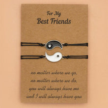 Load image into Gallery viewer, Adjustable Couple Bracelet For Friendship Relationship Girlfriend Best Charm Bracelets Rope Cord Bracelet Set Bangle For Couple Matching Puzzle Pendant Bracelet