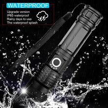 Load image into Gallery viewer, Adjustable Rechargeable Powerful Zoomable LED USB Flashlights High Lumens Powerful Tactical Waterproof Super Bright Flashlights Best For Camping Outdoor Hiking Running Riding