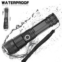 Load image into Gallery viewer, Adjustable Rechargeable Powerful Zoomable LED USB Flashlights High Lumens Powerful Tactical Waterproof Super Bright Flashlights Best For Camping Outdoor Hiking Running Riding