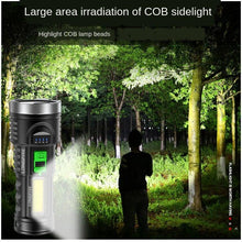 Load image into Gallery viewer, Adjustable Rechargeable Strong Mini Pocket Sized Flashlight LED Multifunctional High Lumen Light Ultra-bright Portable Flashlights Outdoor Waterproof Flashlight For Running Walking