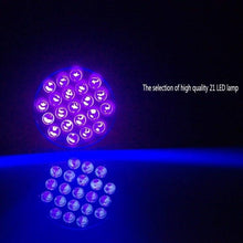 Load image into Gallery viewer, Adjustable Rechargeable UV Flashlight Black Light 21LED 12LED Handheld Portable Torch Light Ultraviolet Flashlight Detector Flashlight Torch For Bed Bug Dog Urine Pet Stains Matching With Pet Odor Eliminator