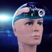 Load image into Gallery viewer, Adjustable Rechargeable Waterproof Brightest Zoomable LED Lightweight Hands Free Headlamp High Power For Adult Hunting Camping Running Hiking Riding Fishing Rechargeable T6 Chip Headlight