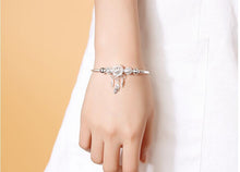 Load image into Gallery viewer, Adjustable Sterling Silver Dreamcatcher Feather Round Bead Charm Bracelet Bangle Adjustable Polished Hollow Out Bracelet For Women Girl Teen Mother Friend Friendship Cute Luxury Jewelry Birthday Gift