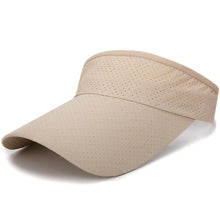 Load image into Gallery viewer, Adjustable Summer Breathable Hats Men Women Sun Protection Sports Golf Tennis Visor Hat Adjustable Visor UV Protection Top Empty Solid Sports Outdoor Running Sunscreen Strong Cap