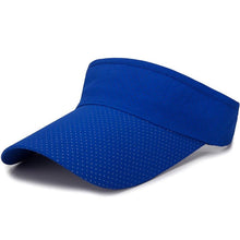 Load image into Gallery viewer, Adjustable Summer Breathable Hats Men Women Sun Protection Sports Golf Tennis Visor Hat Adjustable Visor UV Protection Top Empty Solid Sports Outdoor Running Sunscreen Strong Cap