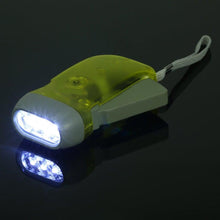 Load image into Gallery viewer, Adjustable Super Bright LED Light Hand Press Flashlight Waterproof Wind Up Light Hand Crank Flashlight Torch Light Crank Lamp Power For Hiking Outdoor Home Camping