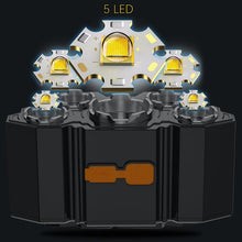 Load image into Gallery viewer, Adjustable USB Rechargeable Torch Lamp Built-in Battery 5 Led Strong Headlight Waterproof Rechargeable Super Bright Head-Mounted Flashlight For Outdoor Night Camping