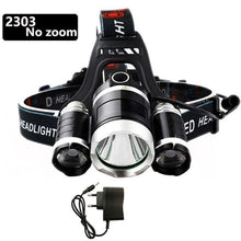 Load image into Gallery viewer, Adjustable Zoomable Headlamp Ultra Bright Rechargeable LED Bright High Lumen Head Lights Head Lamp Waterproof Flashlight For Outdoor Cmaping Fishing Hiking Biking Fishing Headlamp Running Headlamp