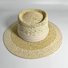 Load image into Gallery viewer, Adult Summer Straw Hat Fashion Casual Beach Fedora Hat Wide Brim Straw Hat Luxury Fedora Summer Packable Sun Hat Lightweight Women Beach Sun Hat Breathable Sun Hats For Women 56-58cm