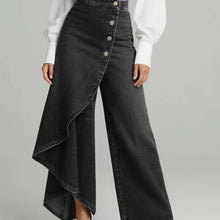 Load image into Gallery viewer, Women's Washed Denim Skort with Button Closure