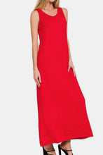 Load image into Gallery viewer, Scoop Neck Wide Strap Tank Dress For Women – Simple, Versatile, Flattering Fit with Comfortable Wide Straps and Feminine Scoop Neckline