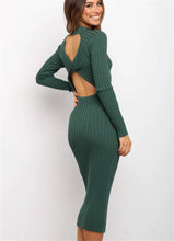Load image into Gallery viewer, New Style Women's Suits Sweater Dresses Women's Solid Color Backless Bow Tight Dresses