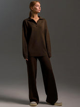 Load image into Gallery viewer, Women’s Fall Winter Two-Piece Set – Loose Collar Sweater Casual Outfit