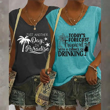 Load image into Gallery viewer, 2-Pack Women's V-Neck Sleeveless Tank Tops – Loose Fit Casual Summer Beach Shirts