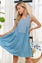 Load image into Gallery viewer, New Summer Decorative Button Sleeveless Babydoll Dress For Women – Flowy & Feminine, Trendy, Stylish, Fashionable, Summer Dress