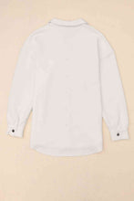 Load image into Gallery viewer, Cloudy Blue Snap-Front Collared Jacket with Pockets Lightweight and Versatile Jacket