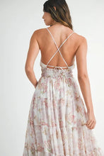 Load image into Gallery viewer, Floral Print Tiered Cami Maxi Summer Dress – Floral Maxi Dress, Tiered Maxi Dress, Cami Maxi Dress, Breezy Summer Dress, Bohemian Maxi Dress