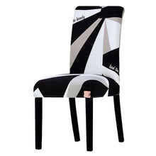 Load image into Gallery viewer, All black flower printed Chair Cover Washable Removable big elastic seat Covers Slipcovers Stretch for banquet hotel arm wedding