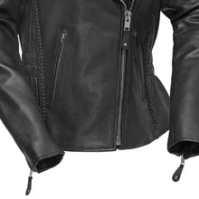 Load image into Gallery viewer, Allure Women's Motorcycle Leather Jacket