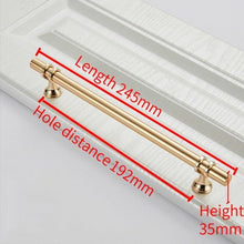 Load image into Gallery viewer, Aluminum Alloy Black Gold Door Handle Wardrobe Kitchen Cabinet Drawer Solid Handle Furniture Handle European Modern Hardware Modern Furniture Cupboard Door Drawer Handles