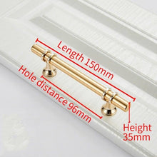 Load image into Gallery viewer, Aluminum Alloy Black Gold Door Handle Wardrobe Kitchen Cabinet Drawer Solid Handle Furniture Handle European Modern Hardware Modern Furniture Cupboard Door Drawer Handles