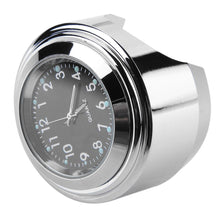 Load image into Gallery viewer, Aluminum Waterproof 22/25mm Motorcycle Handlebar Mount Dial Clock Motorcycle Handlebar Mount Clock Waterproof Handlebar Dial Clock Watch Quartz Clock Watch for Harley Motorcycle Accessories