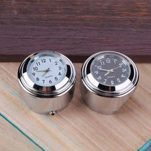 Load image into Gallery viewer, Aluminum Waterproof 22/25mm Motorcycle Handlebar Mount Dial Clock Motorcycle Handlebar Mount Clock Waterproof Handlebar Dial Clock Watch Quartz Clock Watch for Harley Motorcycle Accessories