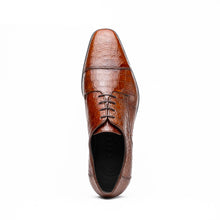 Load image into Gallery viewer, 21-532-CGM ANDREA Crocodile Lace Up, Cognac