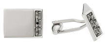 Load image into Gallery viewer, Angled Crystal Cufflinks