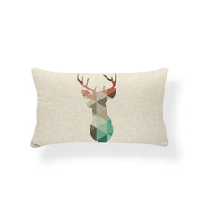 Load image into Gallery viewer, Animal Cushion Pillow Square Linen Printed Cute Elephant Throw Pillow Case Decorative Cushion Cover Pillowcase Plant Geometry Deer Flamingo Flower Pillows Home Decorative Pillowslip Covers 30X50