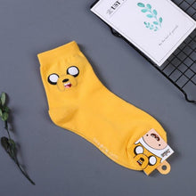 Load image into Gallery viewer, Anime Adventure Time Sock Women Cartoon Cute Socks Ice King Lumpy Space Princess Fun Autumn Winter Yellow Cotton Socks Warm Socks For Men And Women